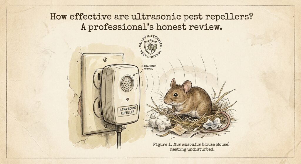 Ultrasonic pest repeller effectiveness review: Mouse nesting near device.