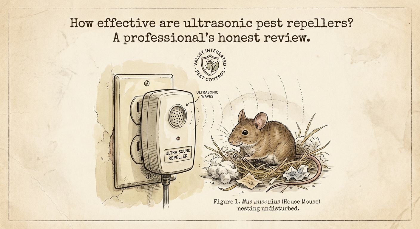 Ultrasonic pest repeller effectiveness review: Mouse nesting near device.